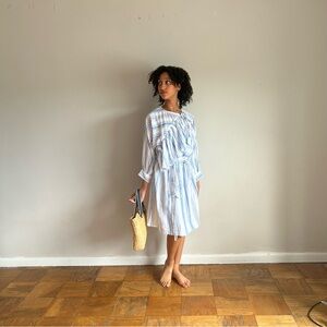 Antik Batik 'Serifos' Ruffled Stripped Dress Size XS/36 Coastal Granddaughter